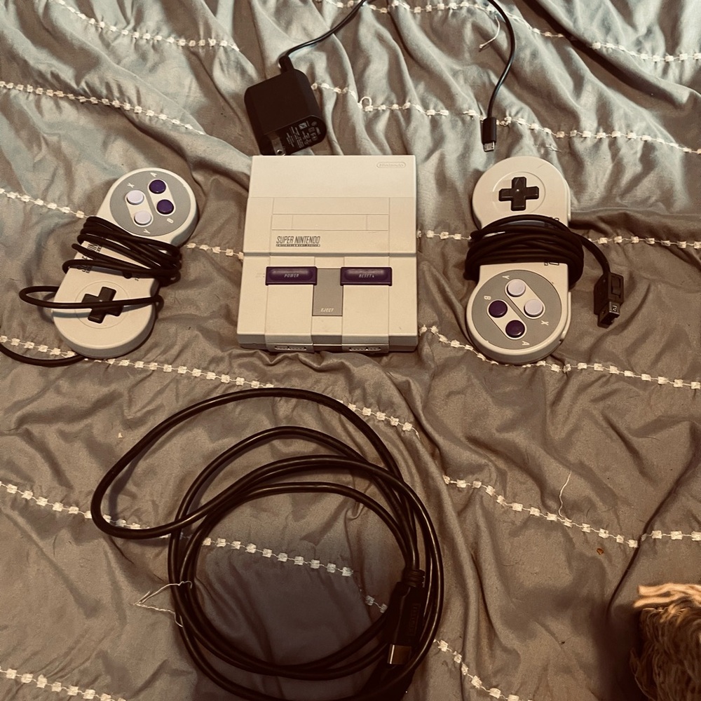 Super Nintendo plug and play.  All components in excellent working condition.